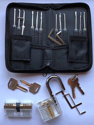 24PC Serralheiro Supplies aço inoxidável Lock Pick Up Set para conveniente fechadura de abertura