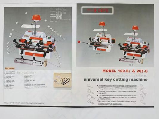 DEFU 100E1 máquina de duplicação universal de chave de corte perfeito para porta e chaves de carro